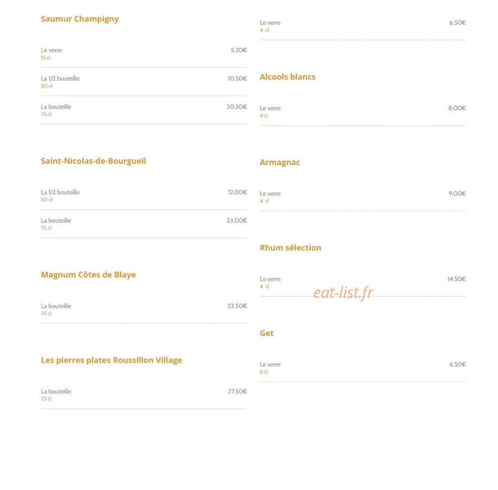 La Rôtisserie — carte page 8