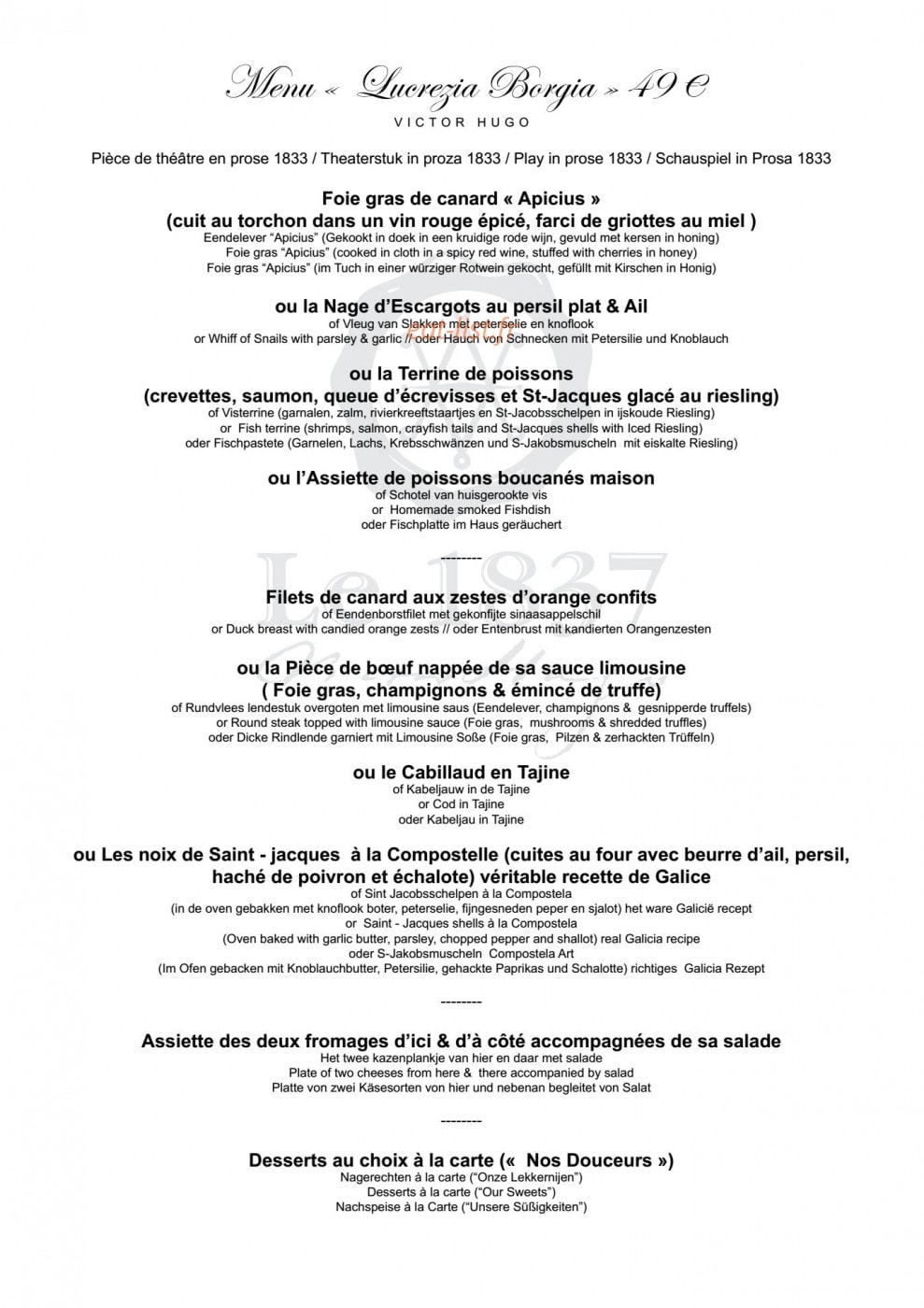 Le 1837 Victor Hugo — carte page 2
