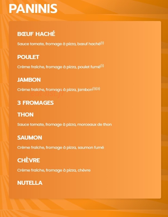 Dream's Pizza — carte page 6
