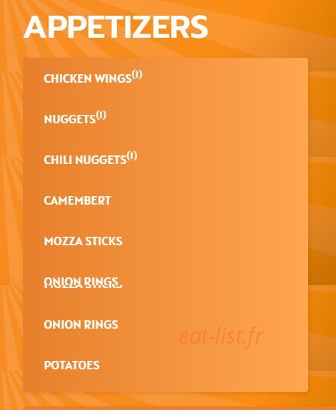 Dream's Pizza — carte page 8