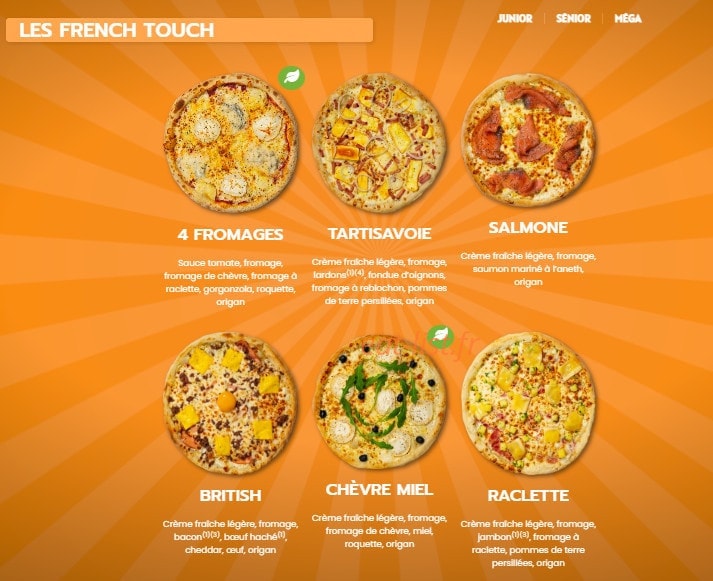 Dream's Pizza — carte page 4