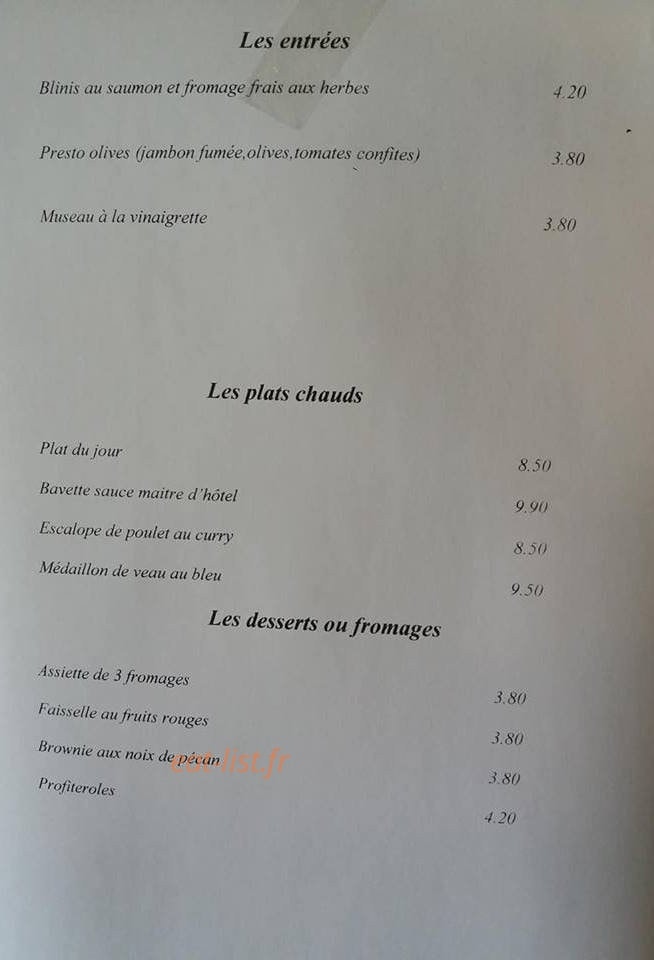 Le Fado — carte page 1