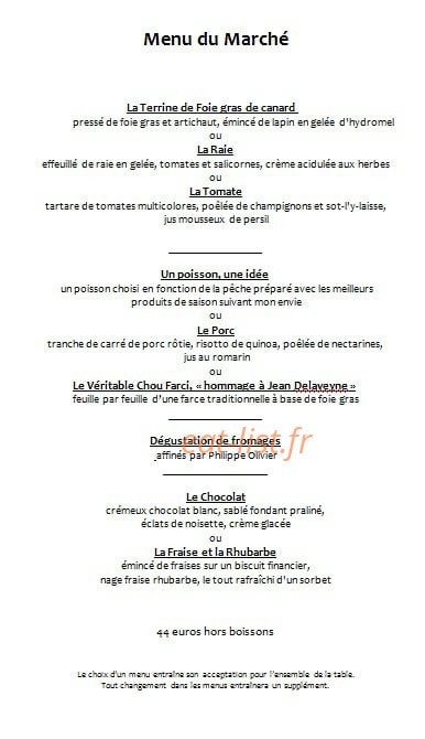 Aubergade — carte page 3