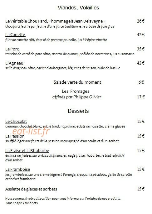 Aubergade — carte page 4