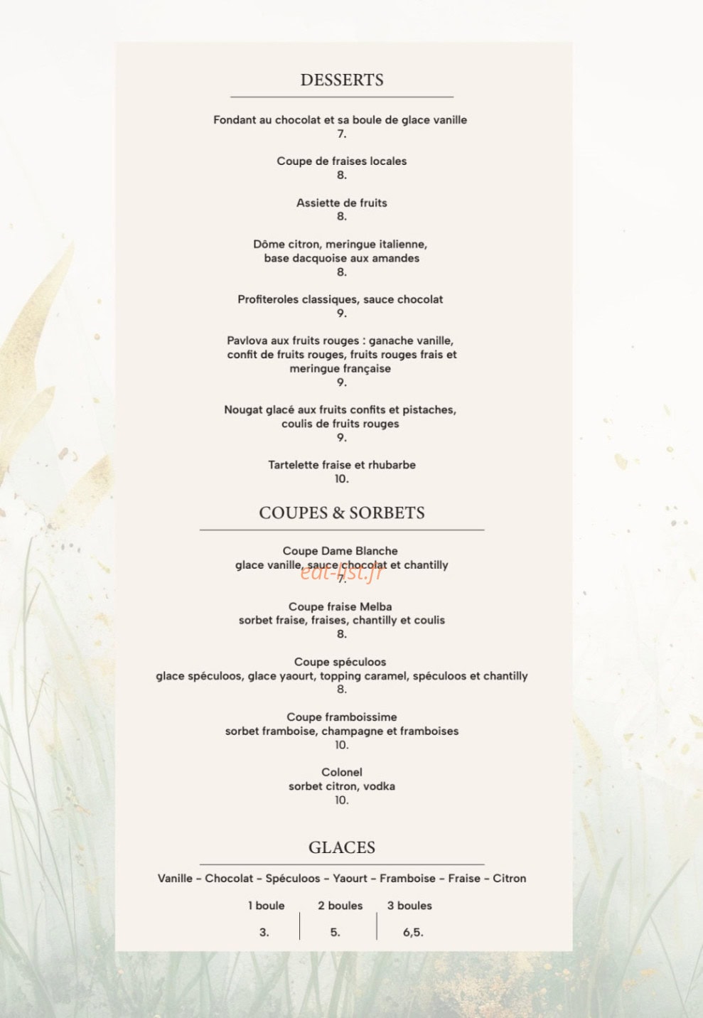 Cabana — carte page 4