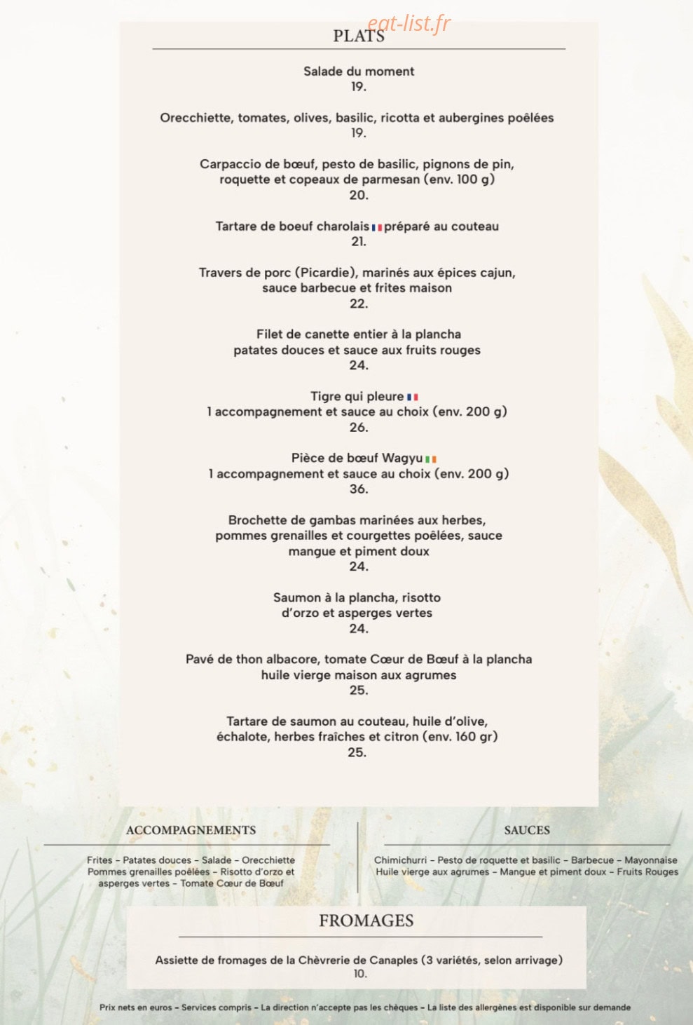 Cabana — carte page 2