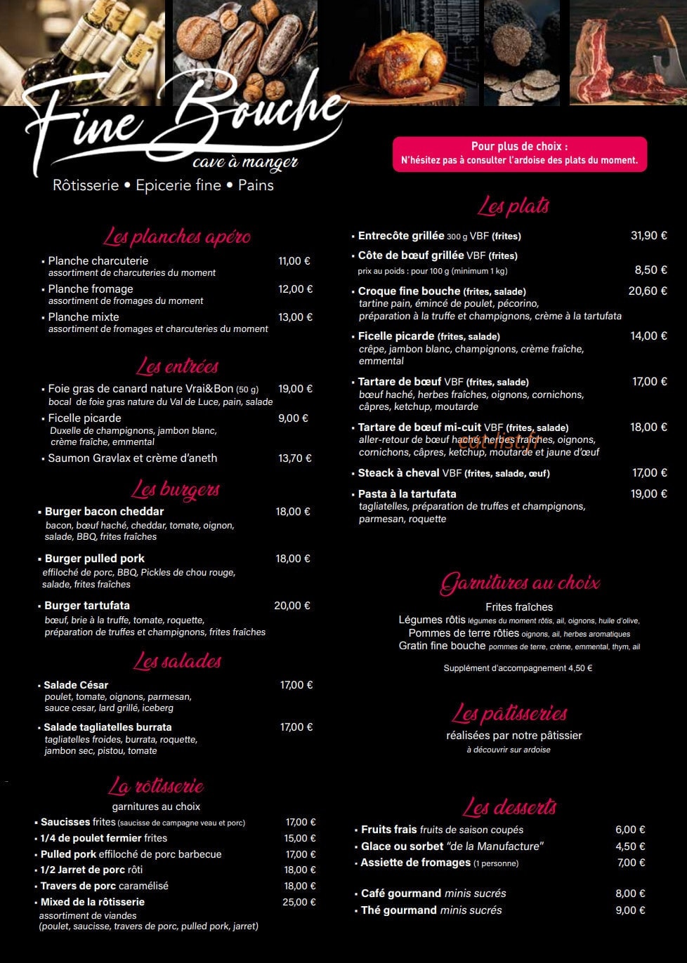 Fine Bouche — carte page 1