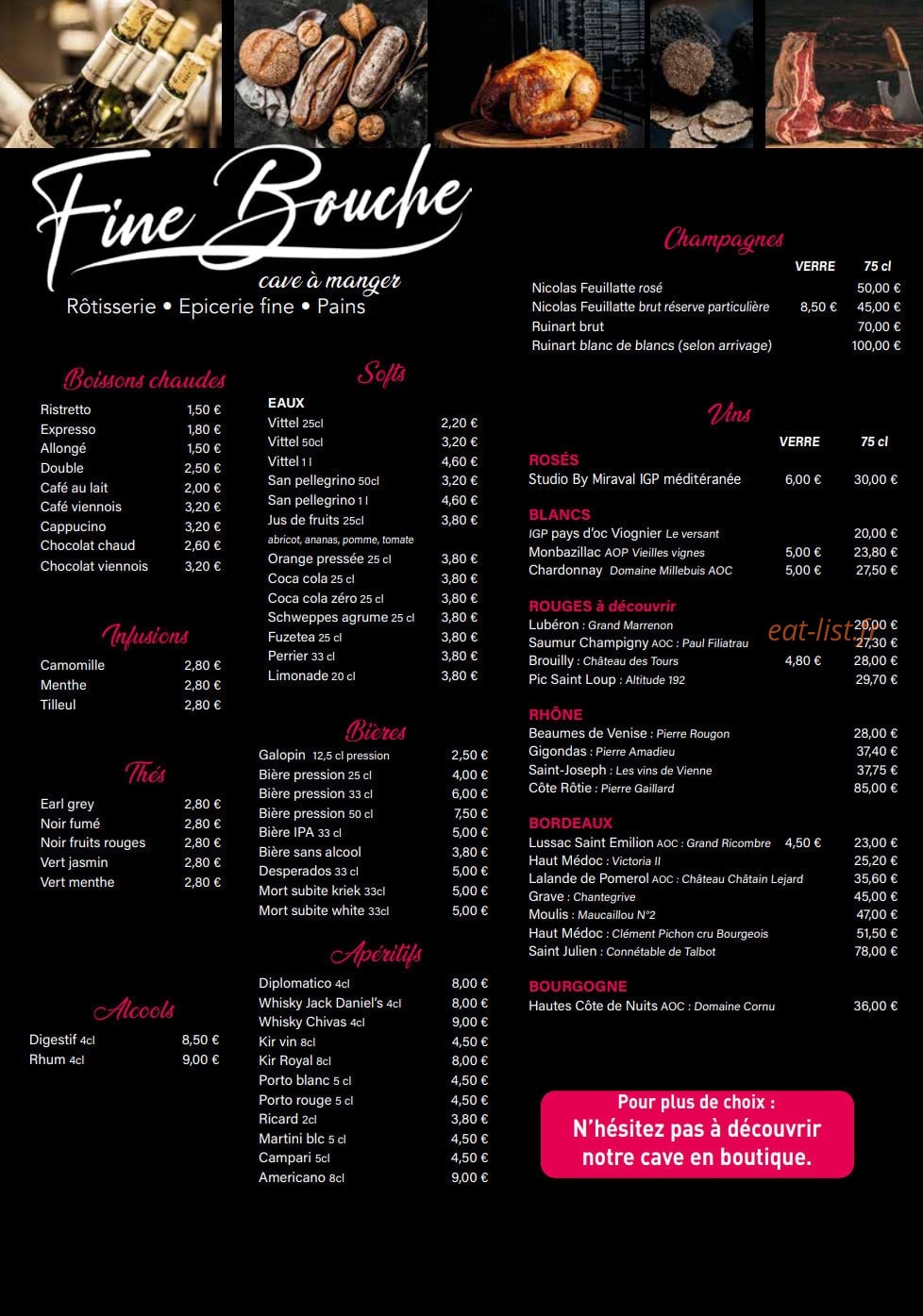 Fine Bouche — carte page 2