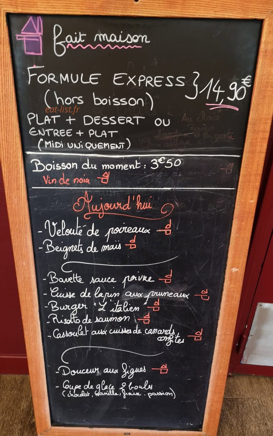 Resto Novo — carte page 1