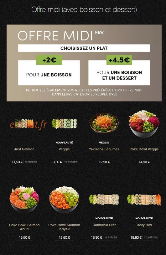 Sushi Shop — carte page 10