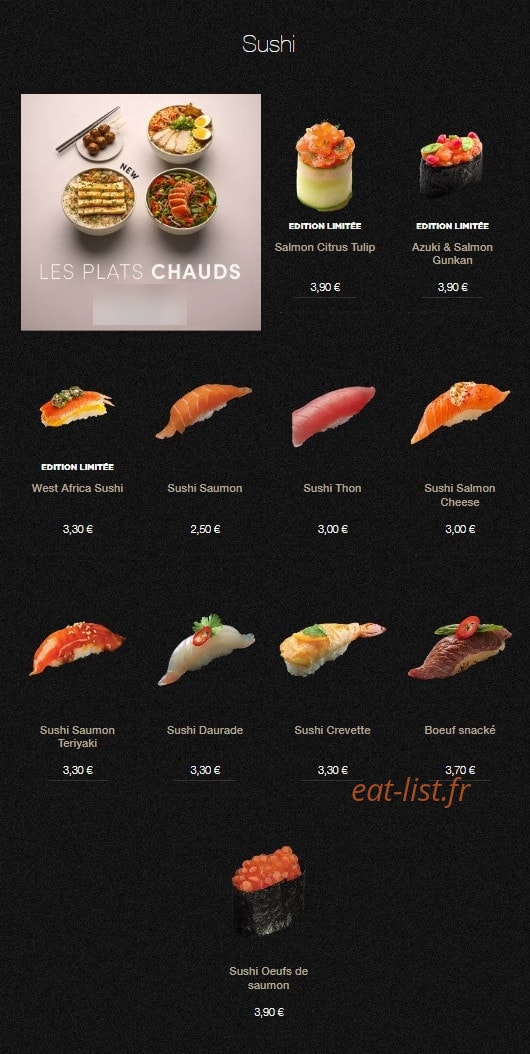 Sushi Shop — carte page 14