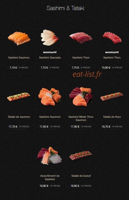 Sushi Shop — carte page 23