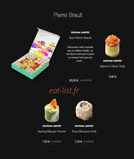 Sushi Shop — carte page 2