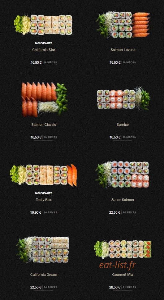 Sushi Shop — carte page 5