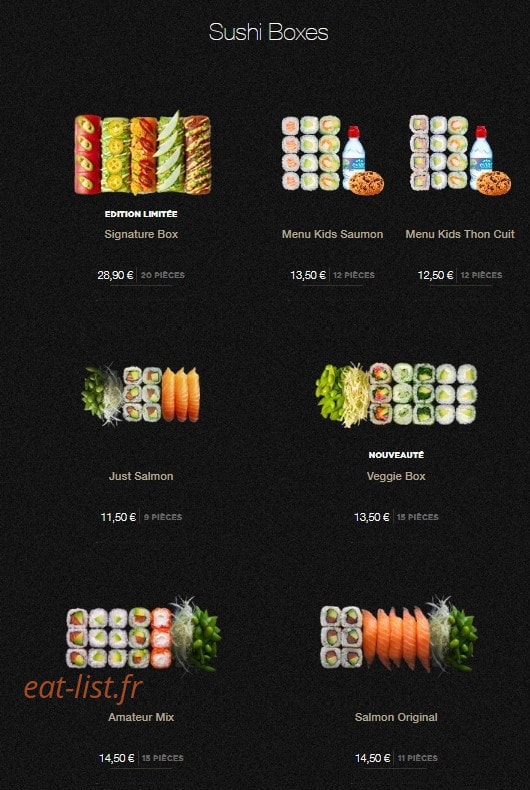 Sushi Shop — carte page 4