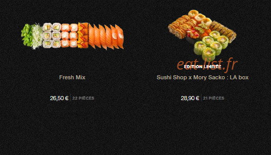 Sushi Shop — carte page 6