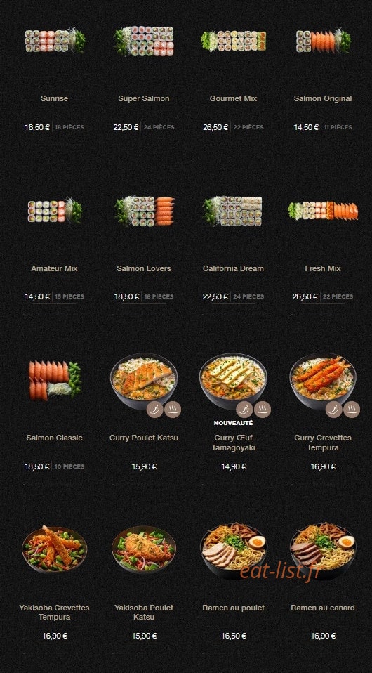 Sushi Shop — carte page 11