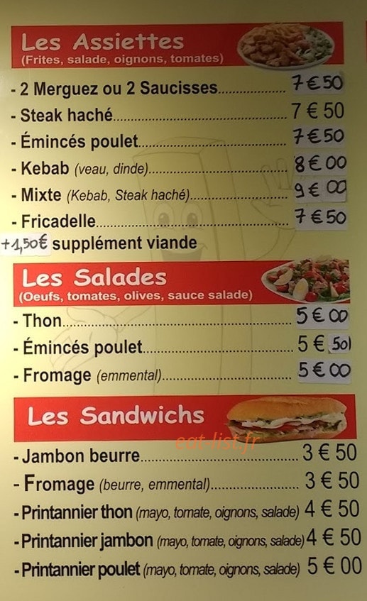 Sev La Frite — carte page 4