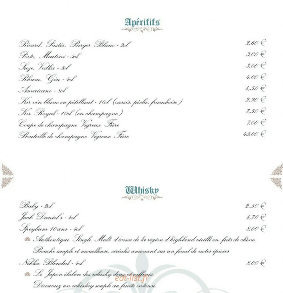 Bar Conde — carte page 1