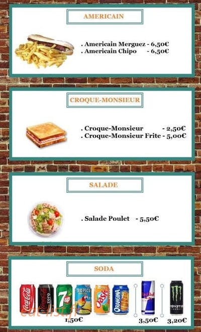 Cafe de Paris — carte page 2