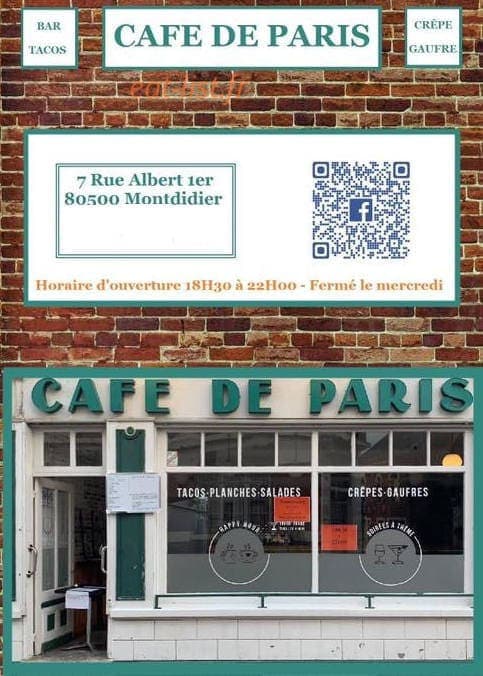 Cafe de Paris — carte page 1