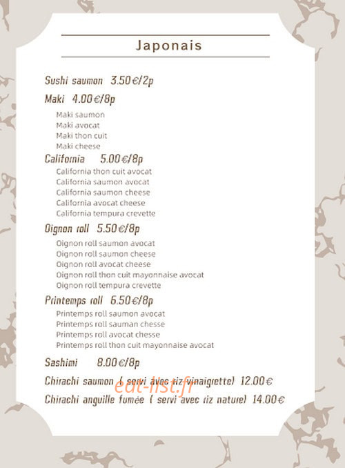 La Cantine — carte page 1