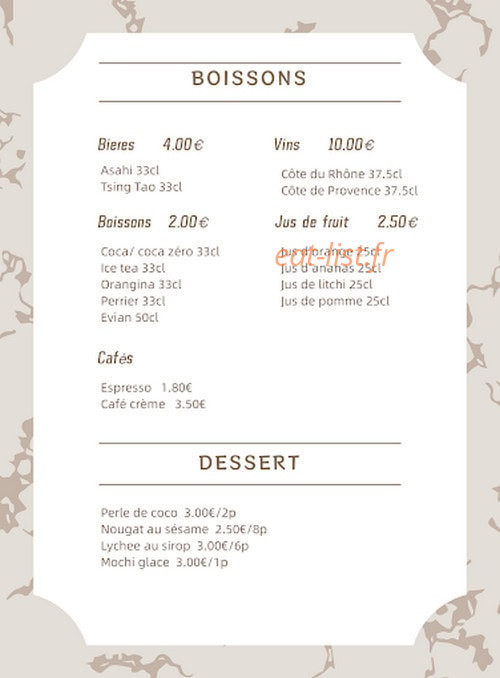 La Cantine — carte page 3
