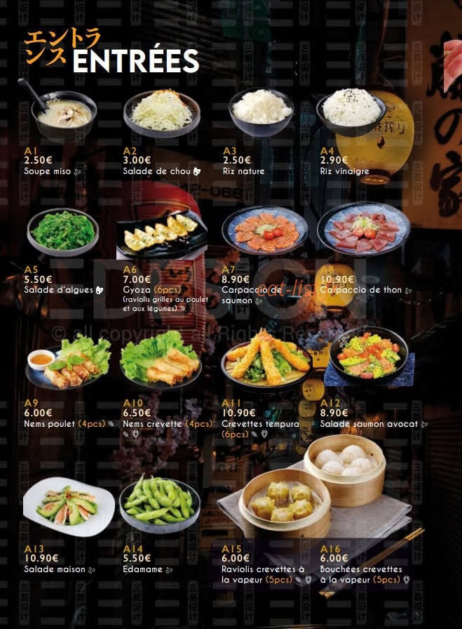 Sushi koi — carte page 2