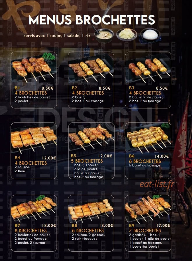 Sushi koi — carte page 6