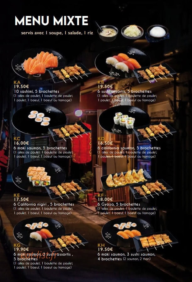 Sushi koi — carte page 7