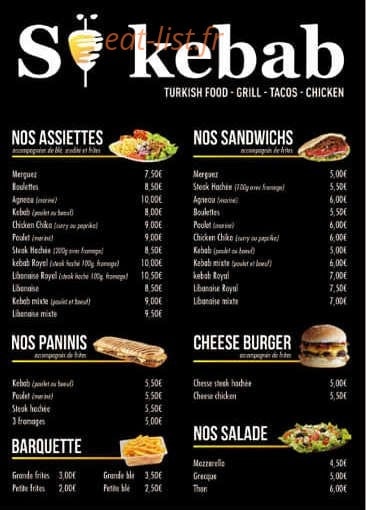 So Kebab — carte page 1