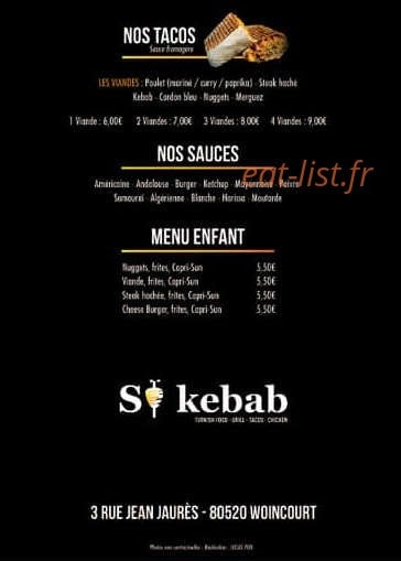 So Kebab — carte page 2