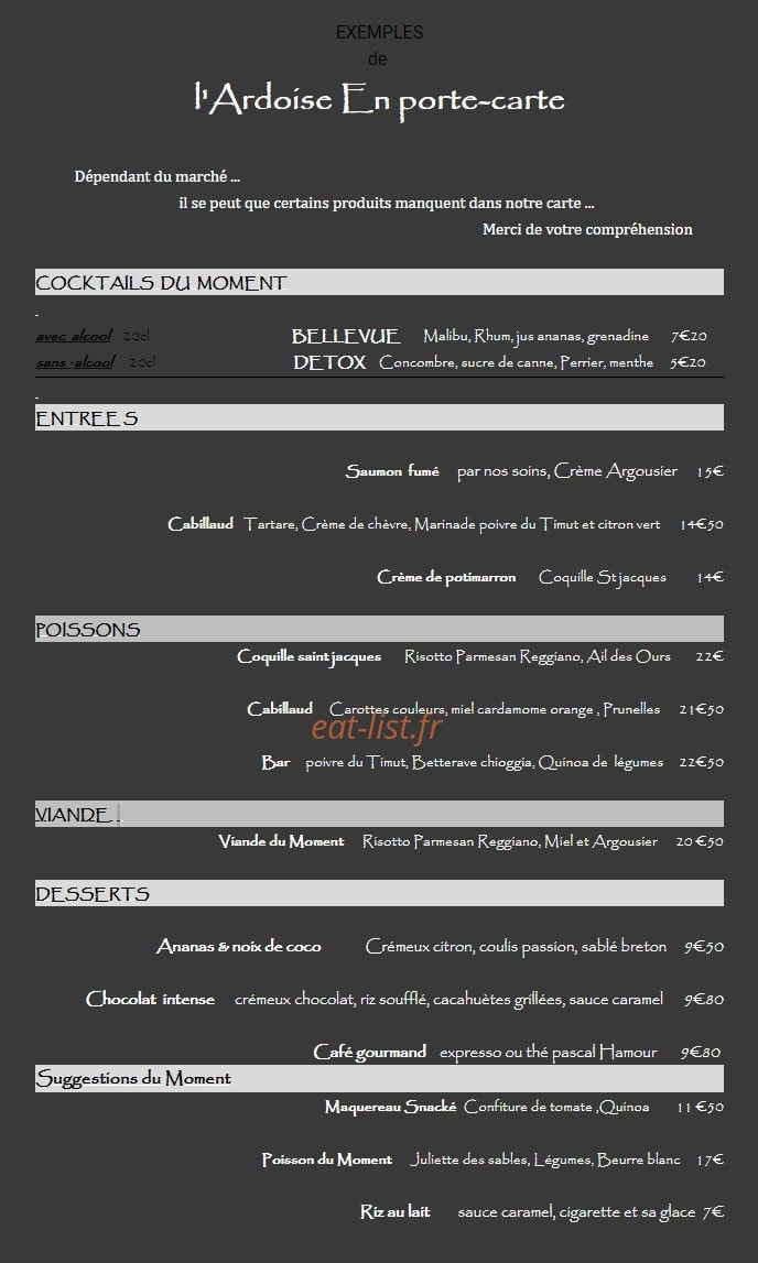 Bellevue — carte page 1