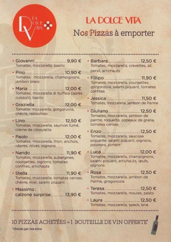 La Dolce Vita — carte page 1