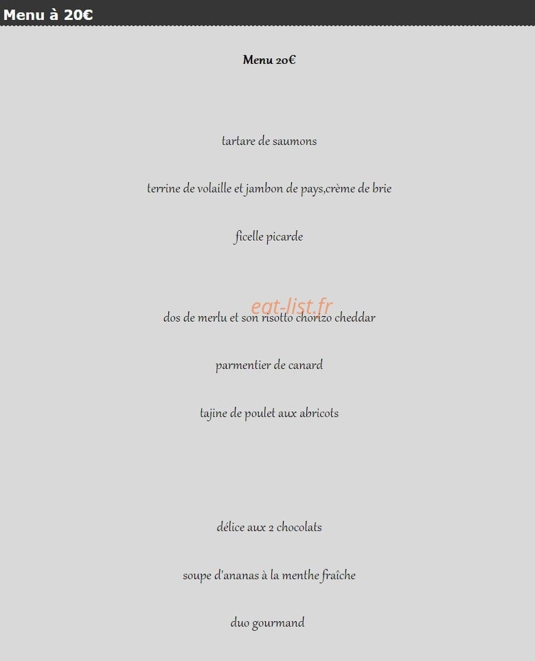 L'Atelier Gourmand — carte page 6