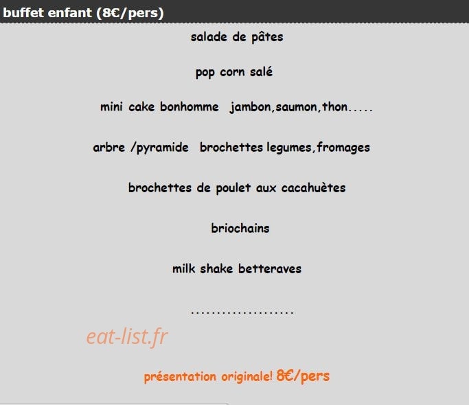 L'Atelier Gourmand — carte page 1