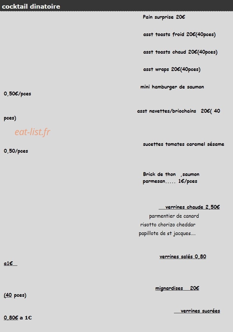 L'Atelier Gourmand — carte page 3