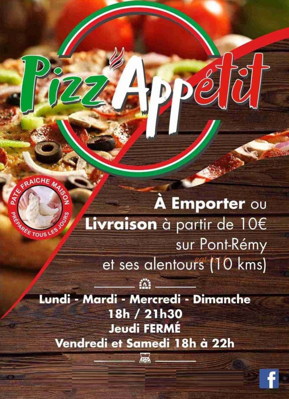 Pizz'appétit — carte page 1