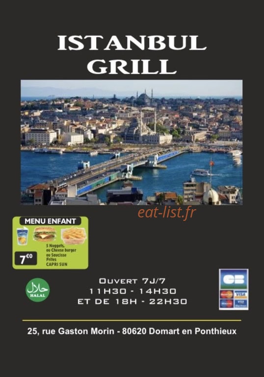 Istanbul Grill — carte page 1