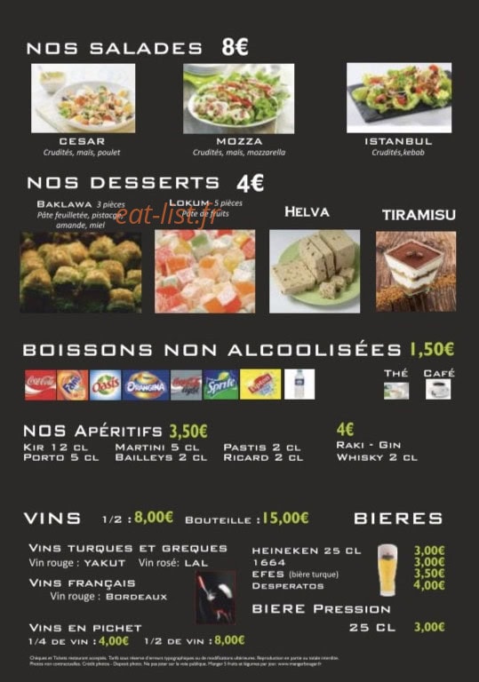 Istanbul Grill — carte page 4
