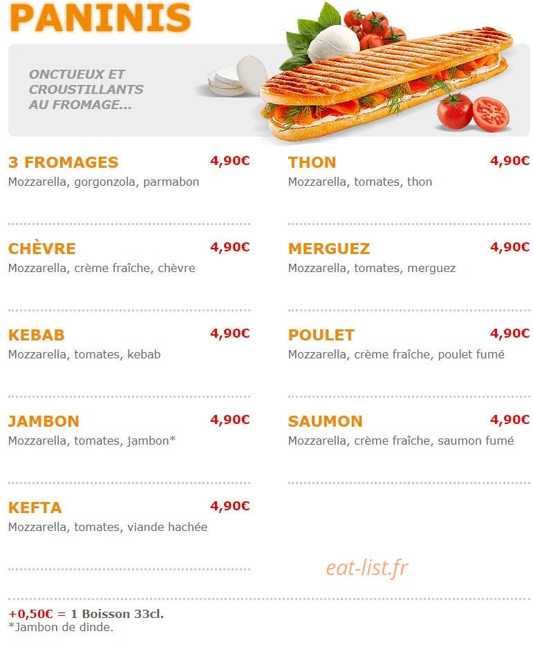 Pizza crousty — carte page 4