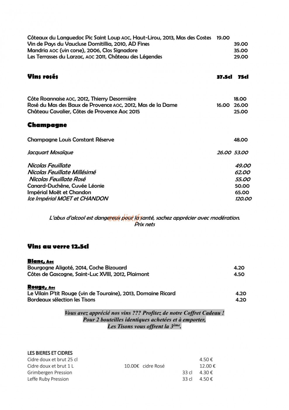 Les Tisons — carte page 5