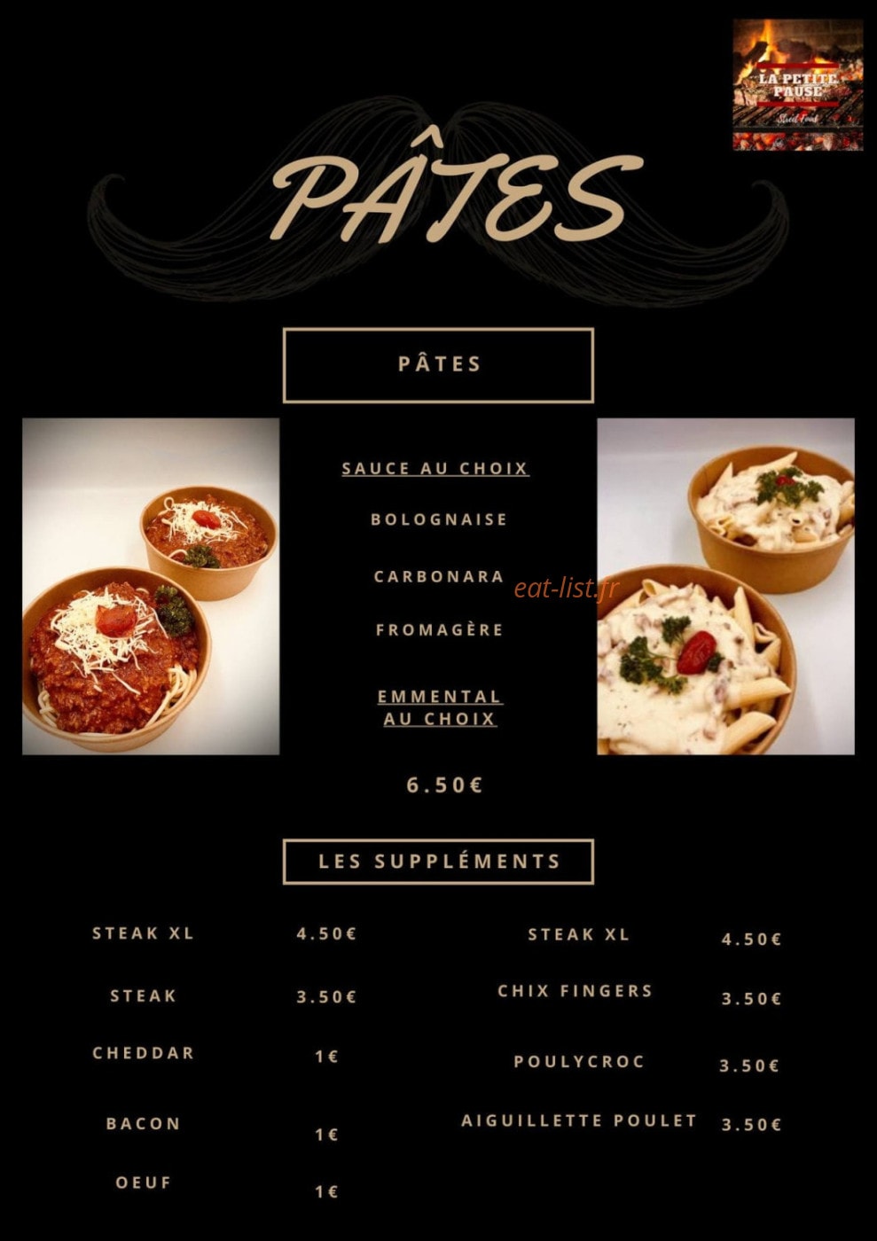 La Petite Pause — carte page 2