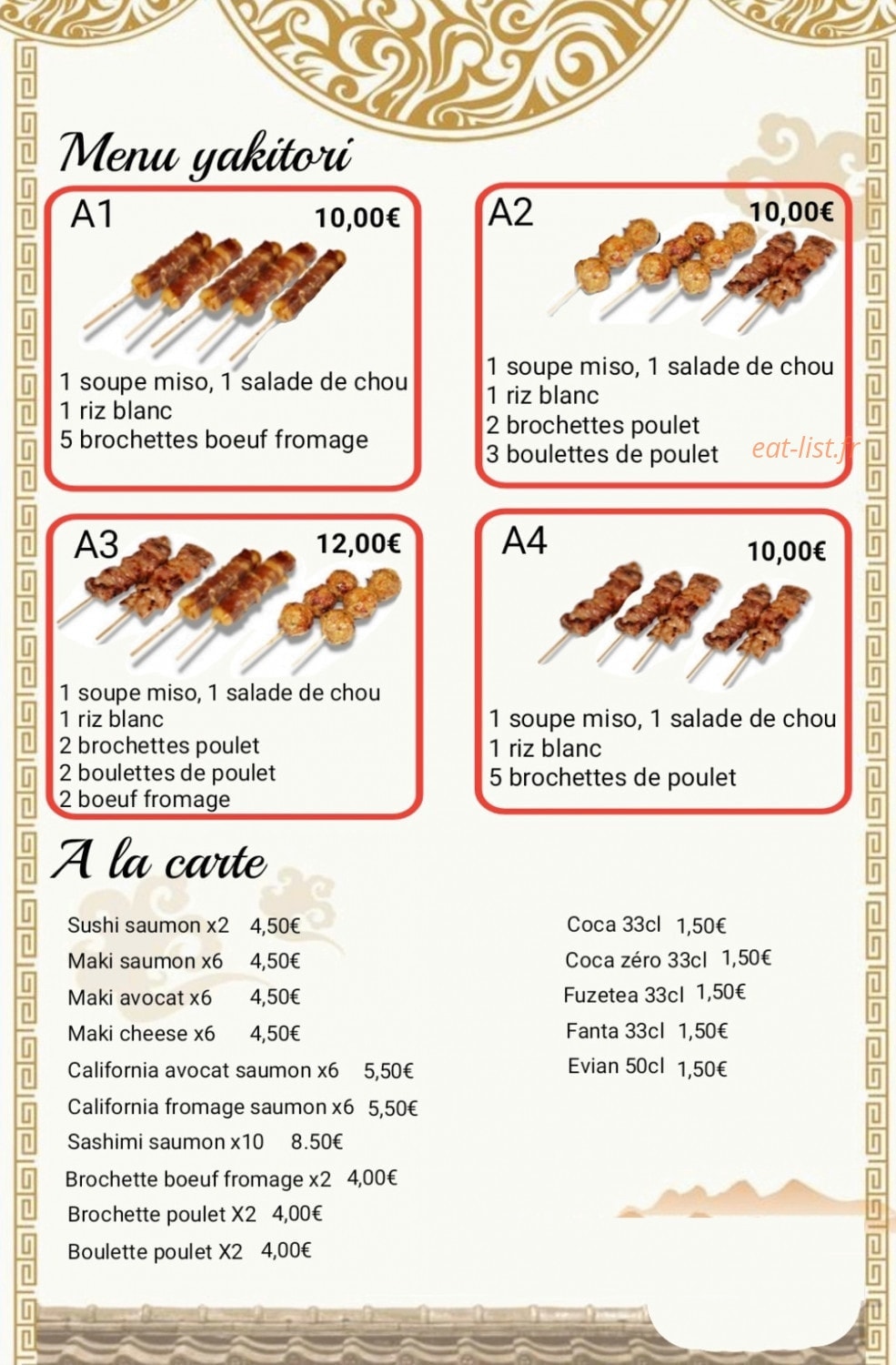 Asia Gourmet — carte page 6