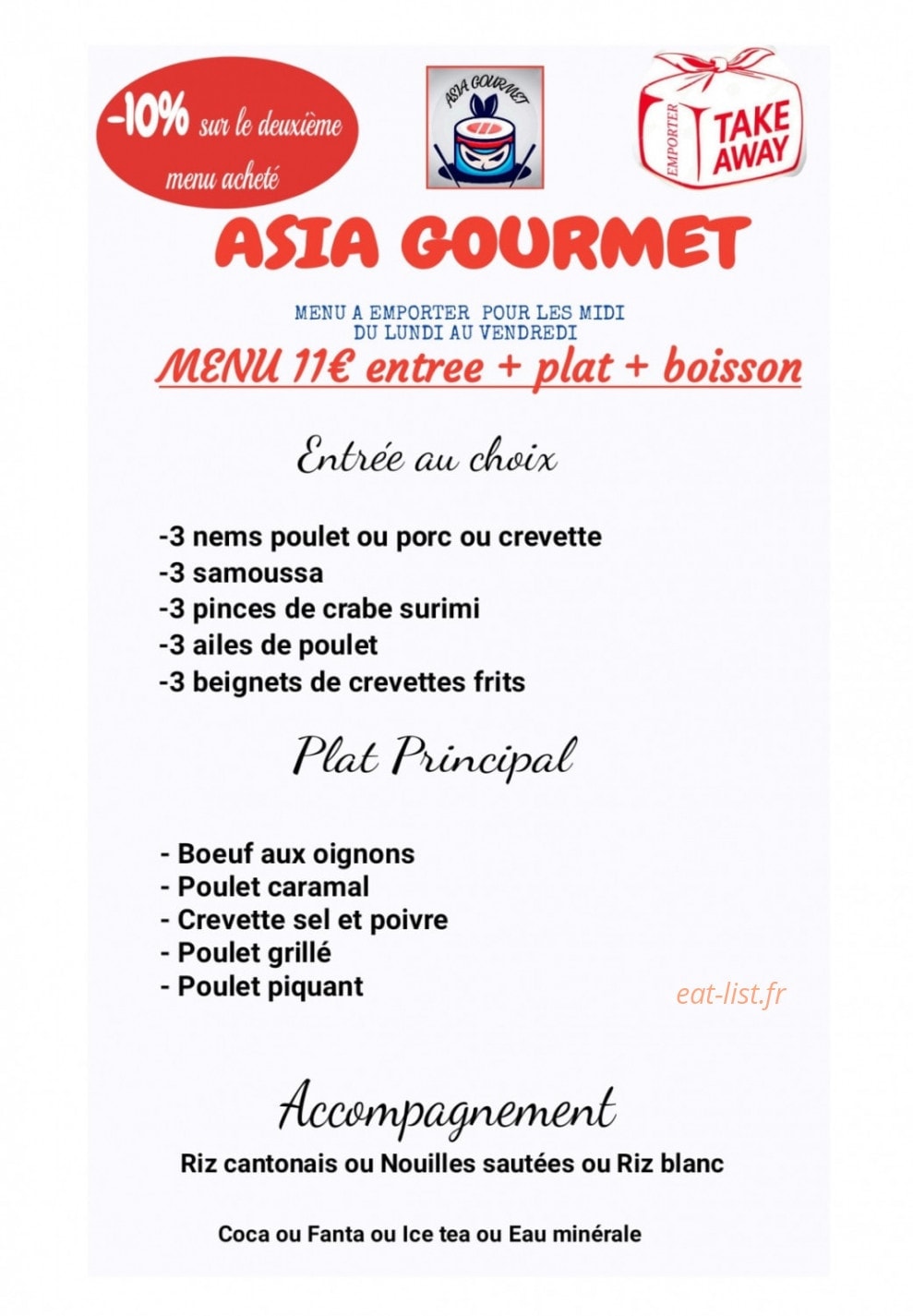 Asia Gourmet — carte page 4