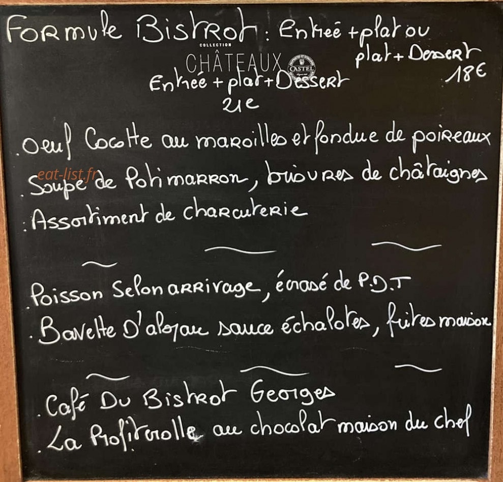 Bistrot d en face — carte page 1