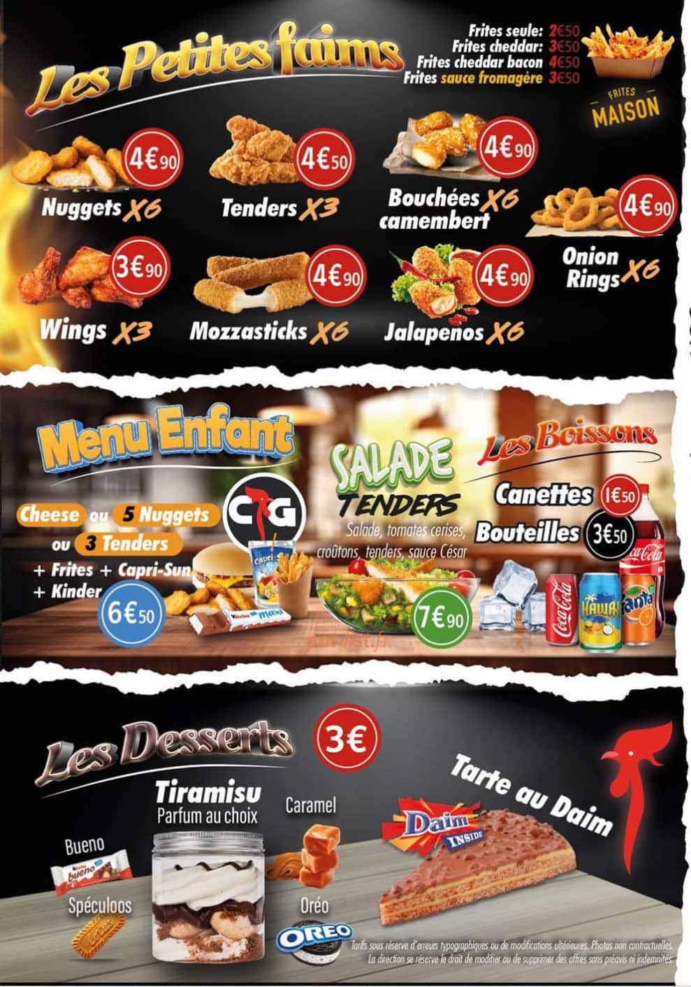 Chicken Grill — carte page 4