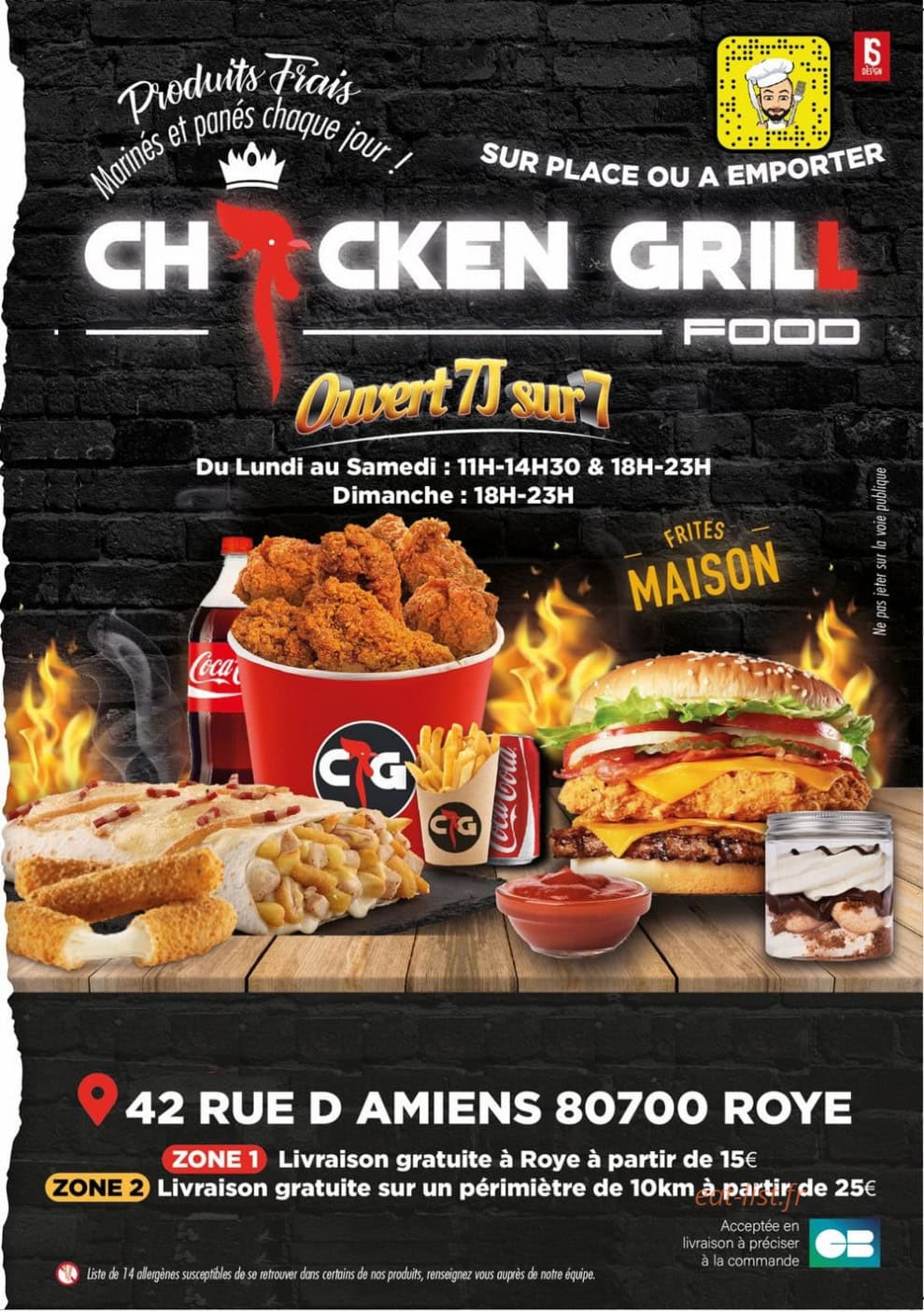Chicken Grill — carte page 1