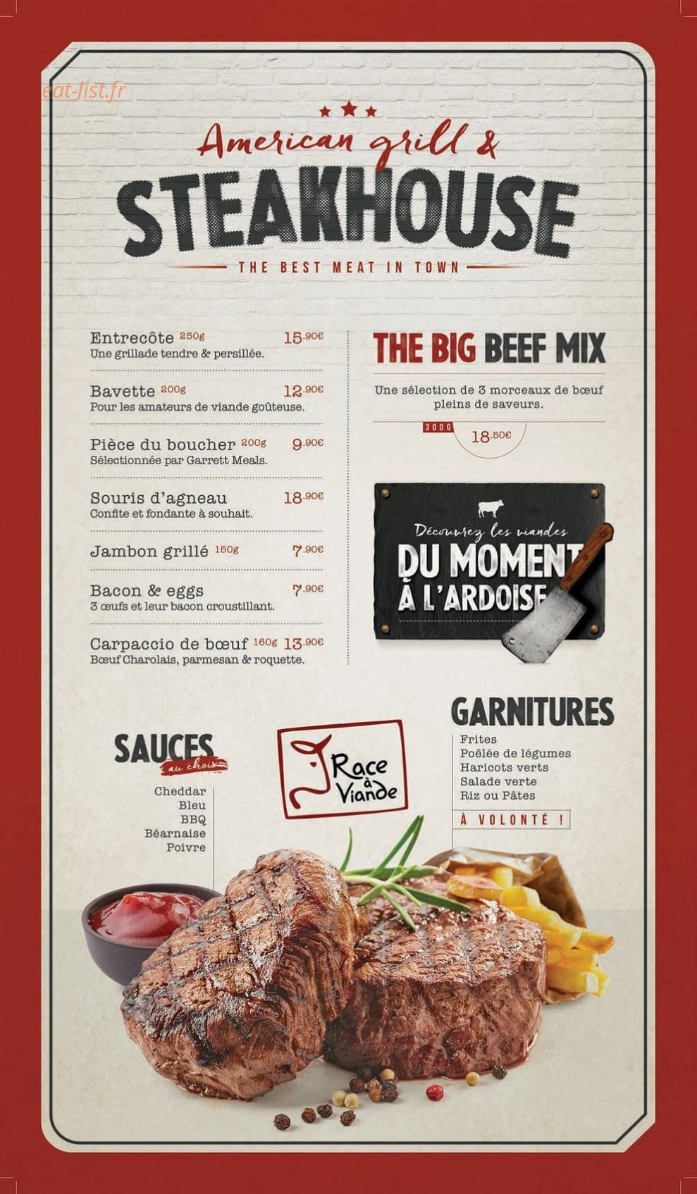 Garrett meals — carte page 4