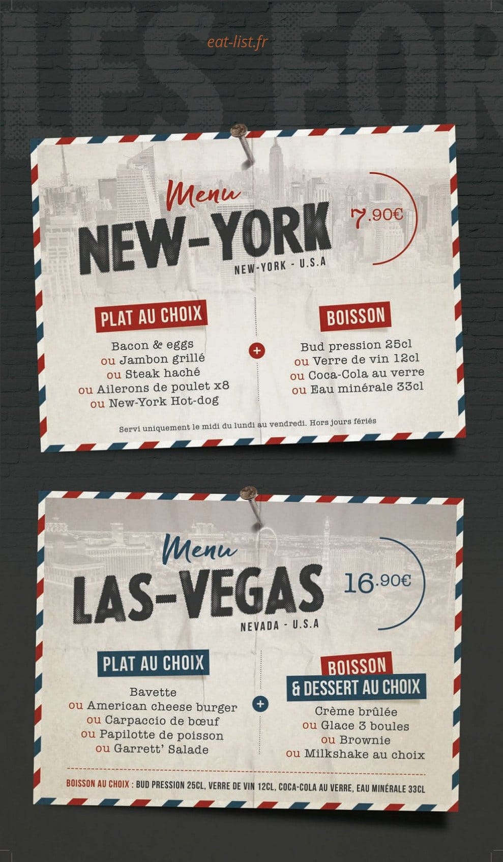 Garrett meals — carte page 8